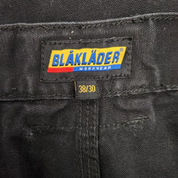 Blaklader Workwear Men's SIze 38x30 Pants Canvas Black Flex Knees - Picture 3 of 3
